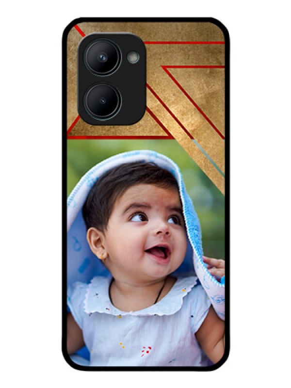 Custom Realme C33 Personalized Glass Phone Case - Gradient Abstract Texture Design