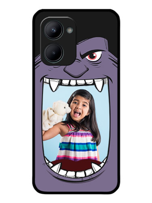 Custom Realme C33 Custom Glass Phone Case - Angry Monster Design
