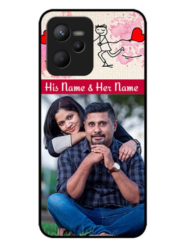 Custom Realme C35 Photo Printing on Glass Case - You and Me Case Design