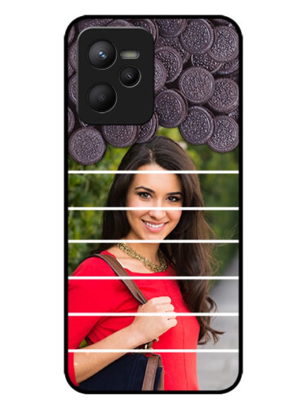 Custom Realme C35 Custom Glass Phone Case - with Oreo Biscuit Design
