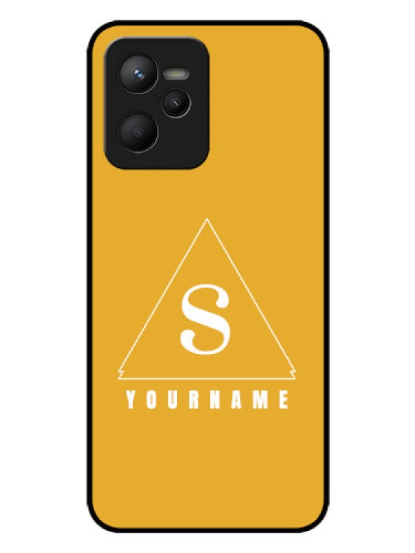 Custom Realme C35 Personalized Glass Phone Case - simple triangle Design