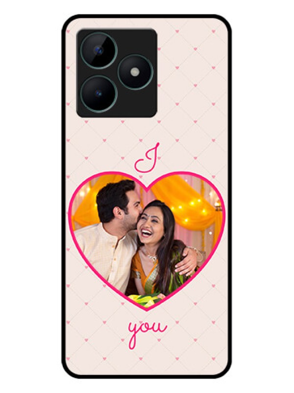 Custom Realme C51 Custom Glass Mobile Case - Heart Shape Design