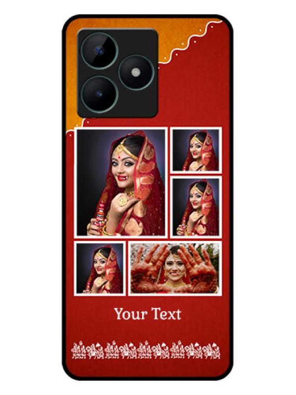 Custom Realme C51 Personalized Glass Phone Case - Wedding Pic Upload Design
