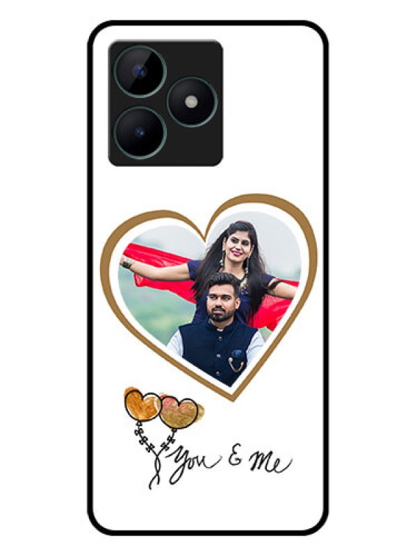 Custom Realme C51 Custom Glass Mobile Case - You & Me Design