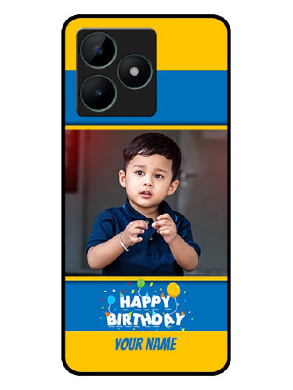 Custom Realme C51 Custom Glass Mobile Case - Birthday Wishes Design