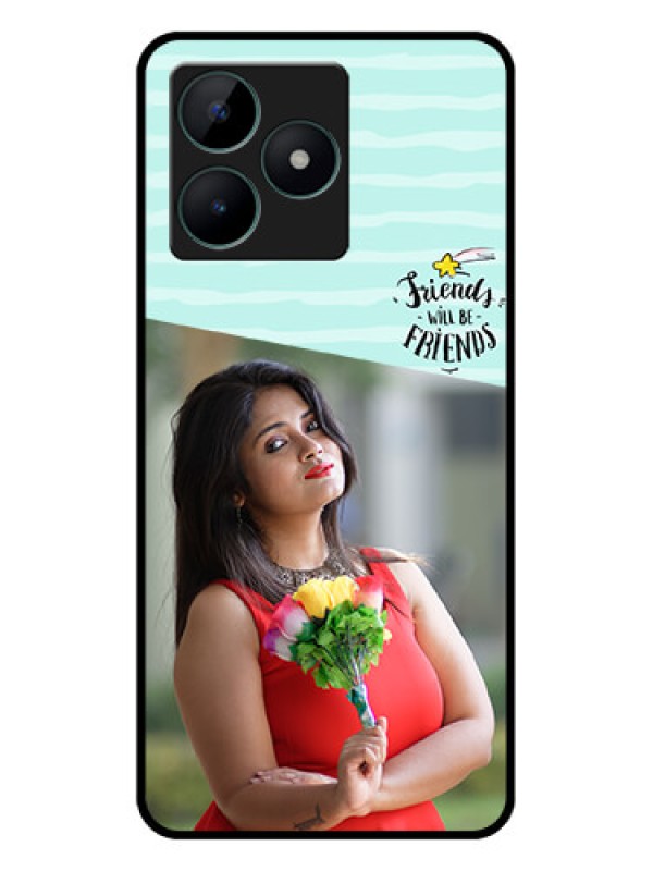 Custom Realme C51 Custom Glass Phone Case - Friends Picture Icon Design