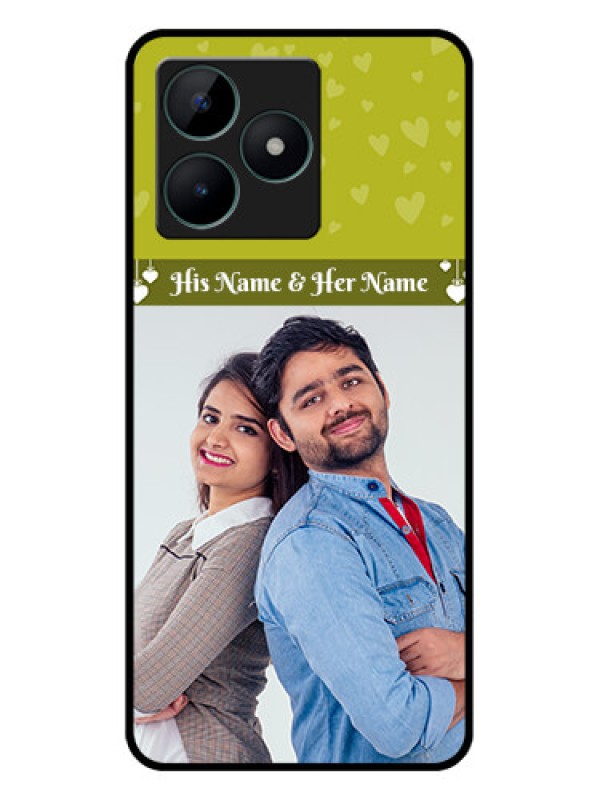 Custom Realme C51 Custom Glass Phone Case - You & Me Heart Design