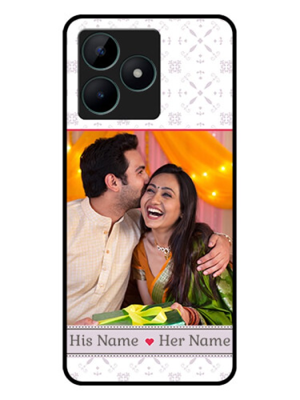 Custom Realme C51 Custom Glass Mobile Case - with Photo and Ethnic Design