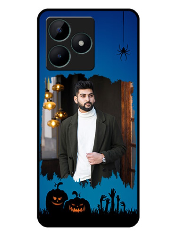 Custom Realme C51 Photo Printing on Glass Case - with pro Halloween design