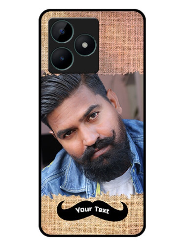 Custom Realme C51 Personalized Glass Phone Case - with Texture Design