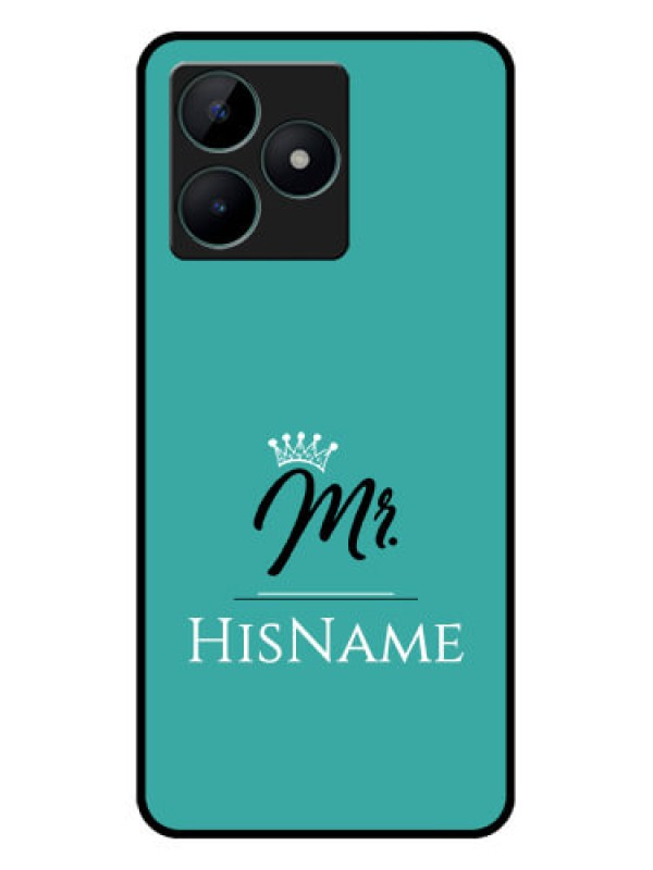 Custom Realme C51 Custom Glass Phone Case Mr with Name