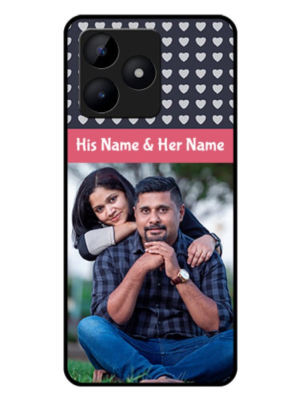 Custom Realme C53 Custom Glass Mobile Case - Love Symbols Design