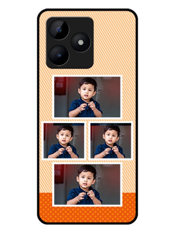 Custom Realme C53 Photo Printing on Glass Case - Bulk Photos Upload Design