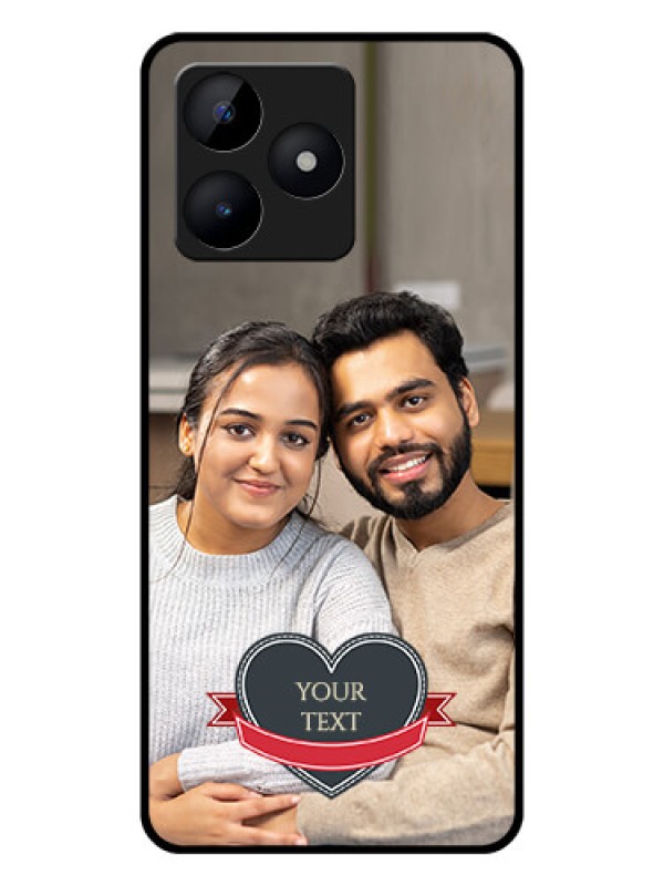 Custom Realme C53 Custom Glass Phone Case - Just Married Couple Design