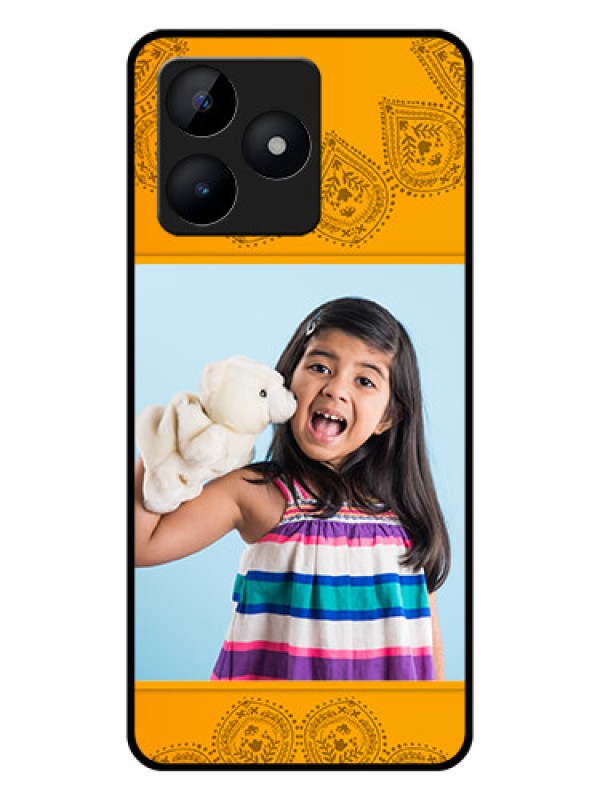 Custom Realme C53 Personalized Glass Phone Case - Photo Wedding Design