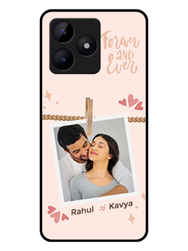 Custom Realme C53 Custom Glass Phone Case - Forever and ever love Design