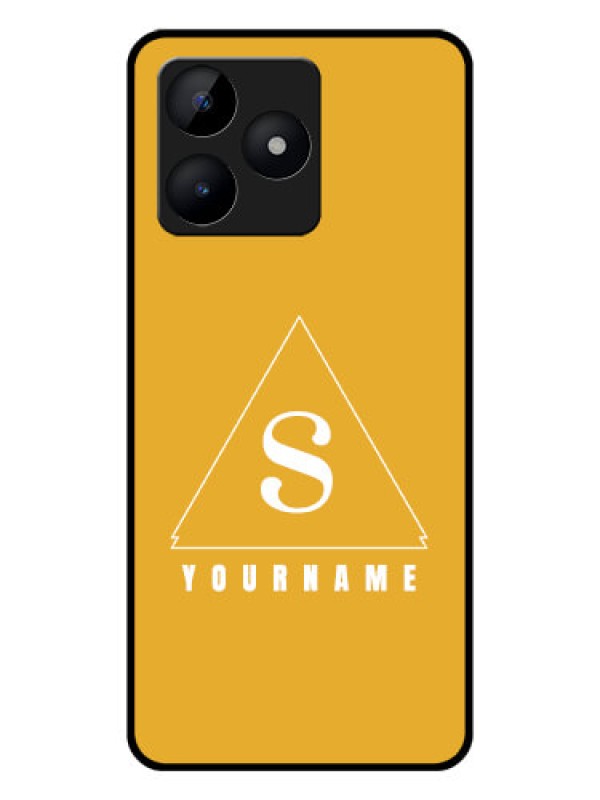Custom Realme C53 Personalized Glass Phone Case - simple triangle Design