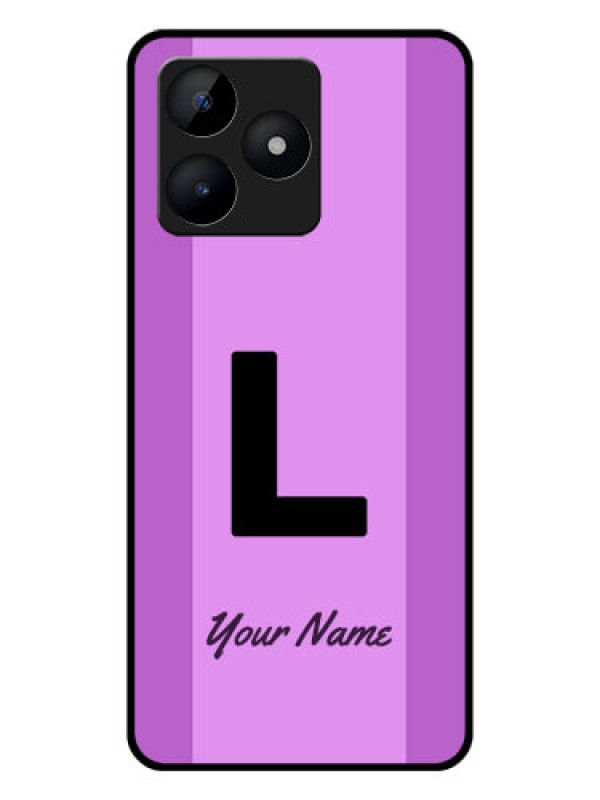 Custom Realme C53 Custom Glass Phone Case - Tricolor custom text Design