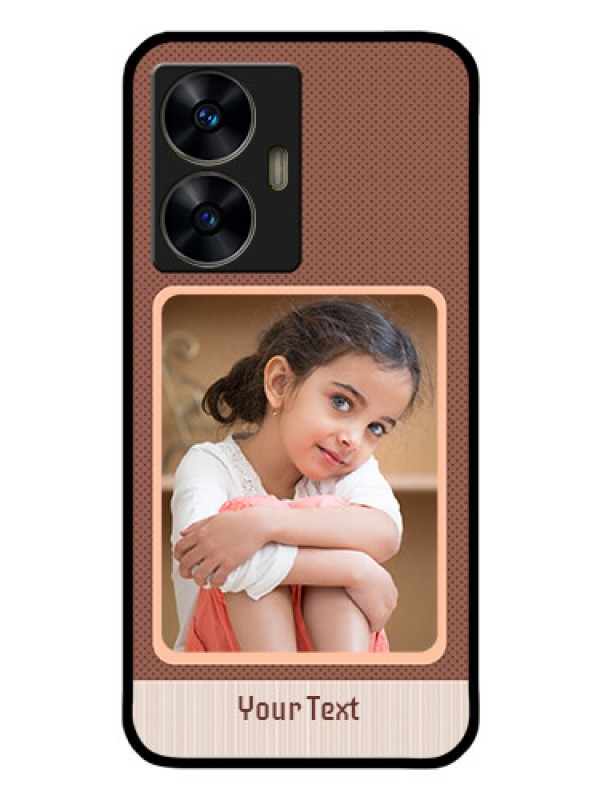 Custom Realme C55 Custom Glass Phone Case - Simple Pic Upload Design