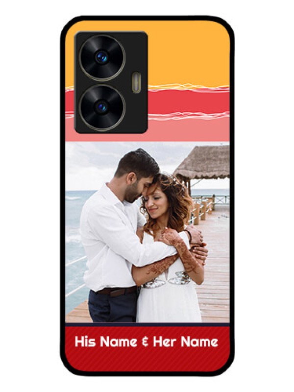 Custom Realme C55 Custom Glass Mobile Case - Colorful Case Design