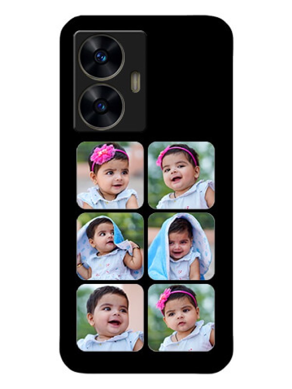 Custom Realme C55 Photo Printing on Glass Case - Multiple Pictures Design