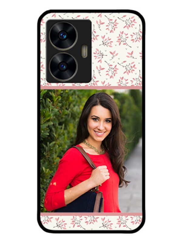 Custom Realme C55 Custom Glass Phone Case - Premium Floral Design