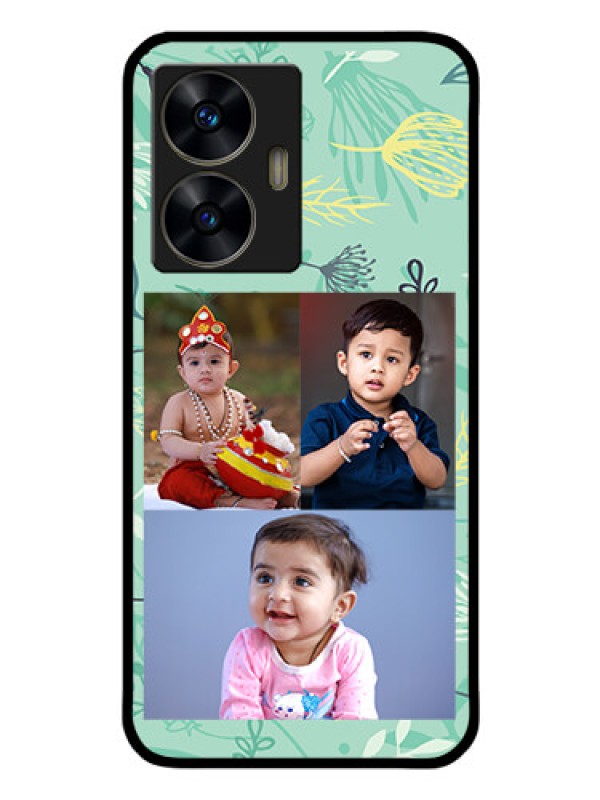 Custom Realme C55 Photo Printing on Glass Case - Forever Family Design