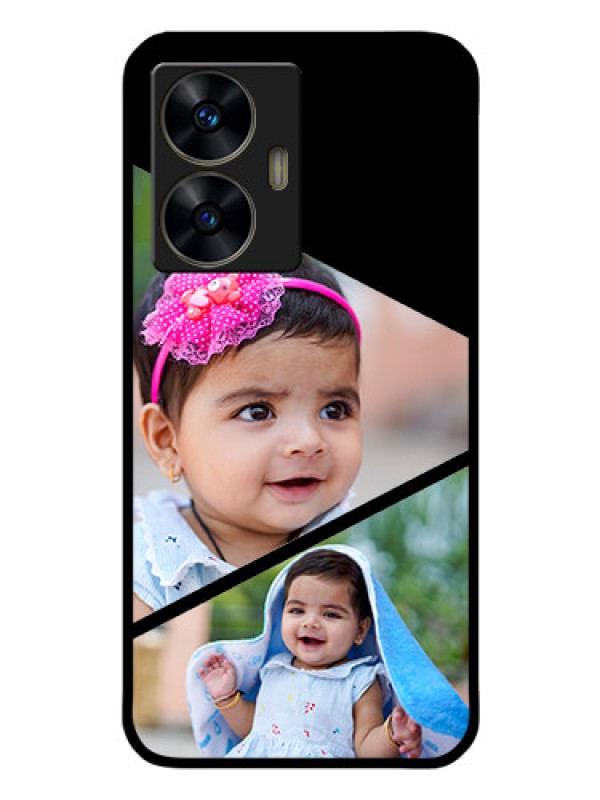 Custom Realme C55 Custom Glass Phone Case - Semi Cut Design