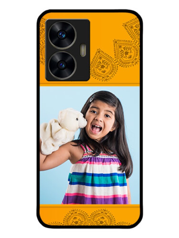 Custom Realme C55 Personalized Glass Phone Case - Photo Wedding Design