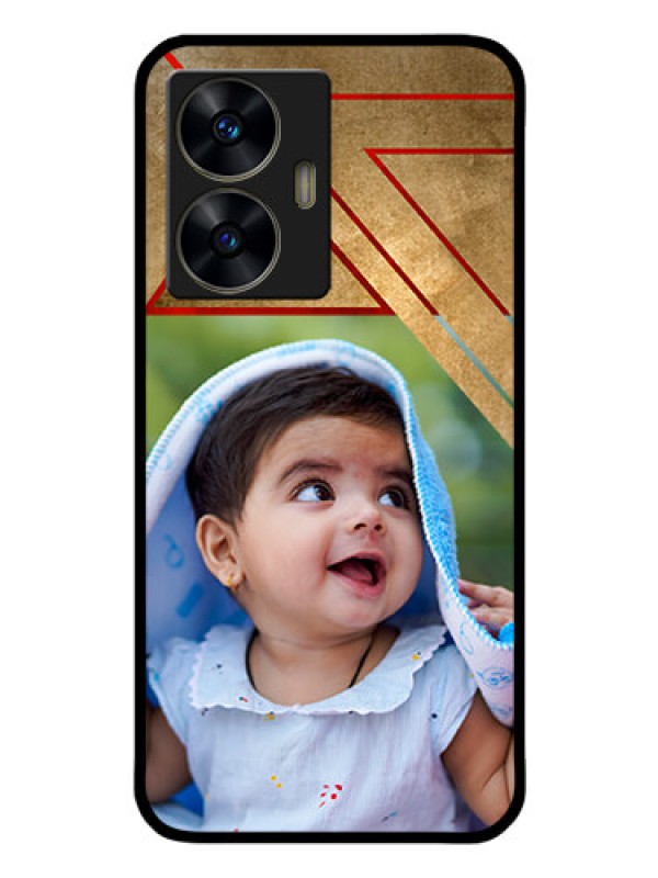 Custom Realme C55 Personalized Glass Phone Case - Gradient Abstract Texture Design