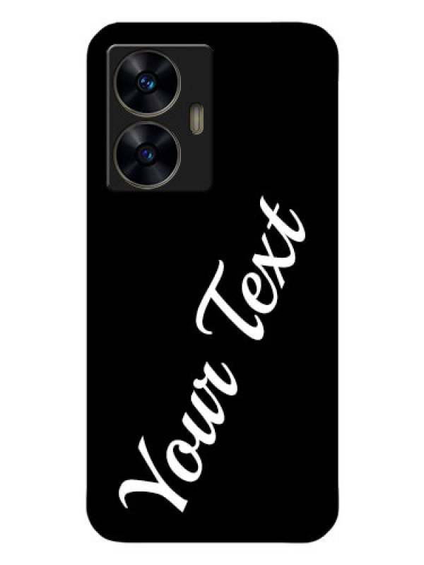 Custom Realme C55 Custom Glass Mobile Cover with Your Name