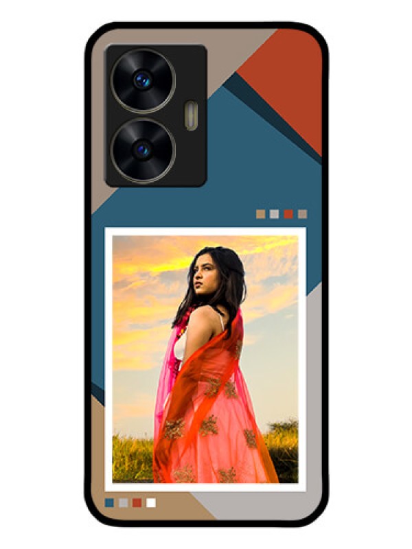 Custom Realme C55 Personalized Glass Phone Case - Retro color pallet Design