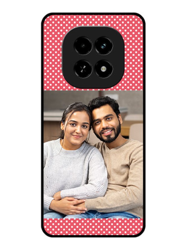 Custom Realme C63 5G Custom Glass Phone Case - White Dotted Design