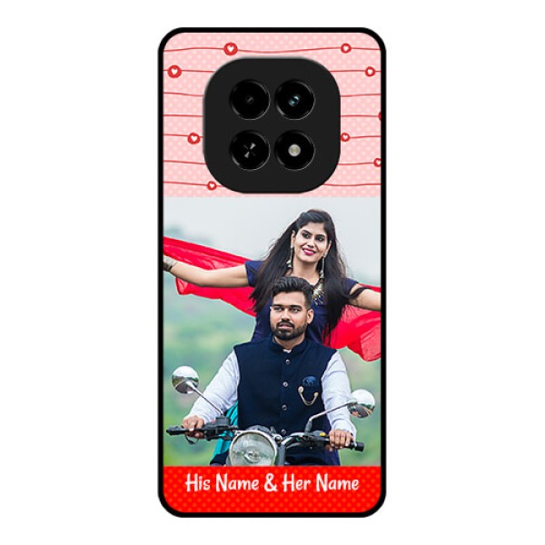 Realme C63 5G Custom Glass Phone Case - Red Pattern Case Design Realme C63 5G Custom Glass Phone Case - Red Pattern Case Design