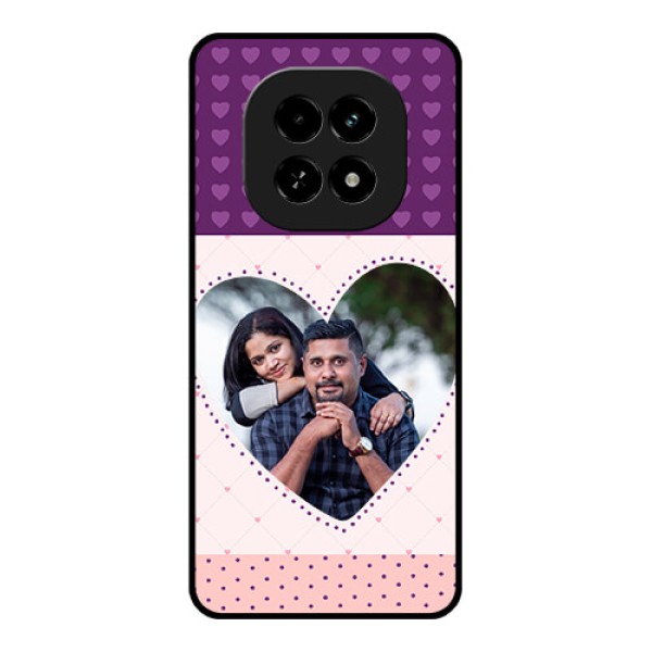 Realme C63 5G Custom Glass Phone Case - Violet Love Dots Design