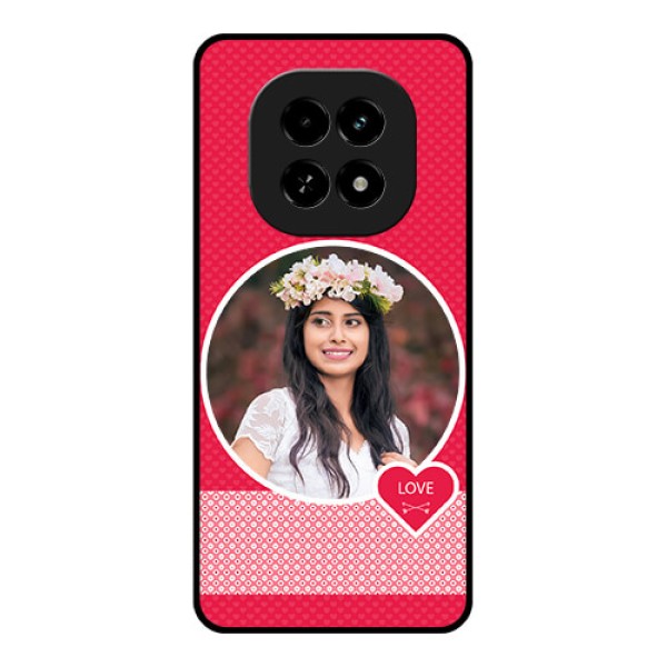 Realme C63 5G Custom Glass Phone Case - Pink Color Pattern Design