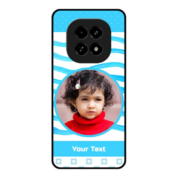 Realme C63 5G Custom Glass Phone Case - Simple Blue Case Design