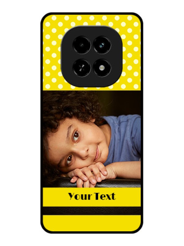 Custom Realme C63 5G Custom Glass Phone Case - Bright Yellow Case Design