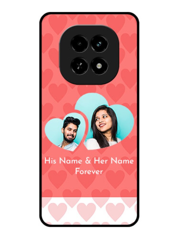 Custom Realme C63 5G Custom Glass Phone Case - Couple Pic Upload Design