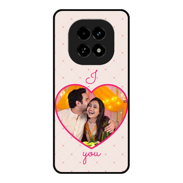 Realme C63 5G Custom Glass Phone Case - Heart Shape Design
