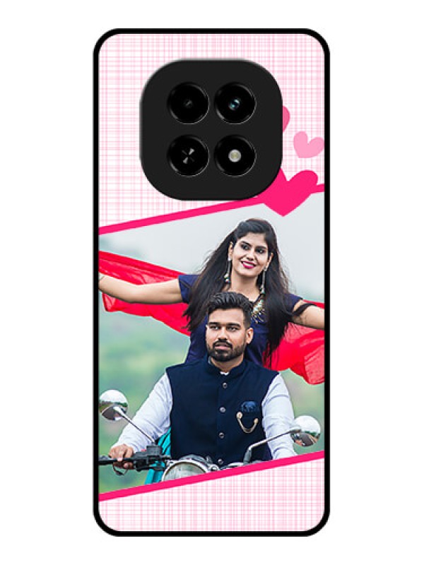 Custom Realme C63 5G Custom Glass Phone Case - Love Shape Heart Design