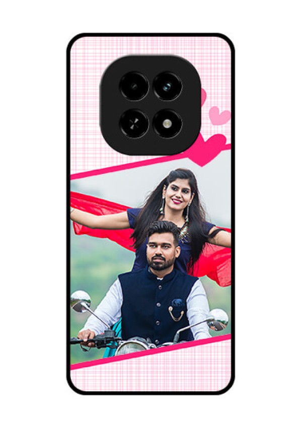 Realme C63 5G Custom Glass Phone Case - Love Shape Heart Design