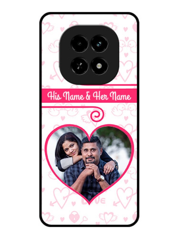 Custom Realme C63 5G Custom Glass Phone Case - Heart Shape Love Design