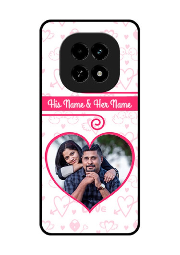 Realme C63 5G Custom Glass Phone Case - Heart Shape Love Design