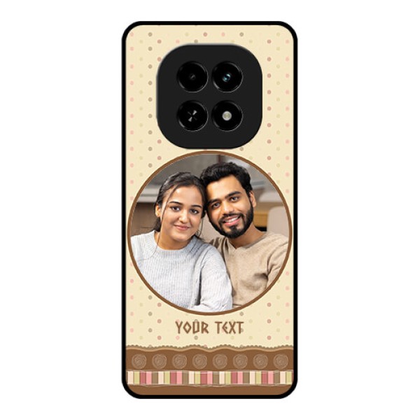 Realme C63 5G Custom Glass Phone Case - Brown Dotted Mobile Case Design