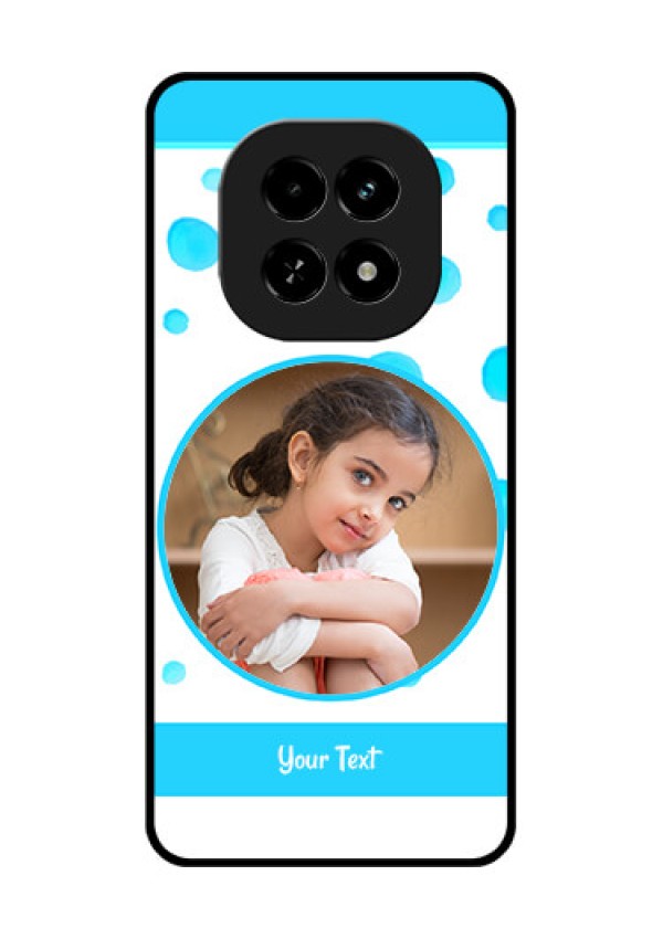 Realme C63 5G Custom Glass Phone Case - Blue Bubbles Pattern Design