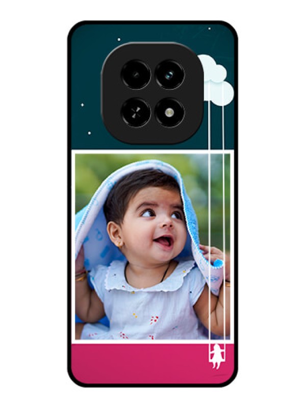 Custom Realme C63 5G Custom Glass Phone Case - Cute Girl With Cloud Design