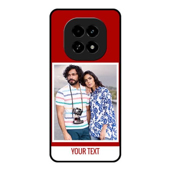 Realme C63 5G Custom Glass Phone Case - Red Color Design Realme C63 5G Custom Glass Phone Case - Red Color Design