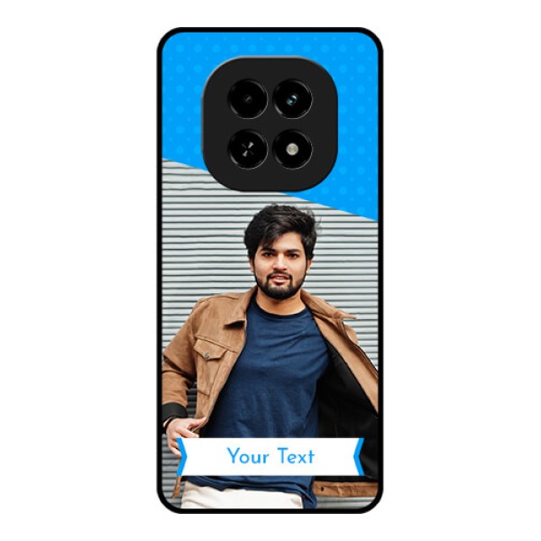 Realme C63 5G Custom Glass Phone Case - Simple Blue Color Design