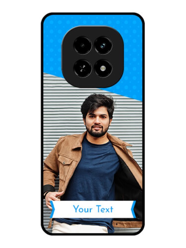 Custom Realme C63 5G Custom Glass Phone Case - Simple Blue Color Design